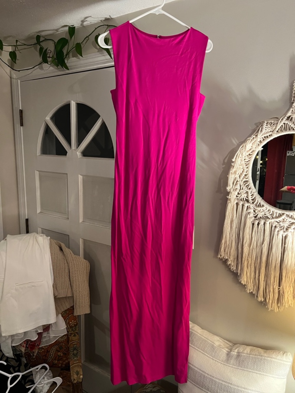 Banana Republic Bright Fuchsia Sleeveless Maxi Dress